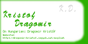 kristof dragomir business card
